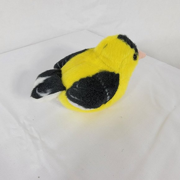 Wild Republic Audubon Birds Chirping Plush American Goldfinch Backyard Series - Picture 4 of 7
